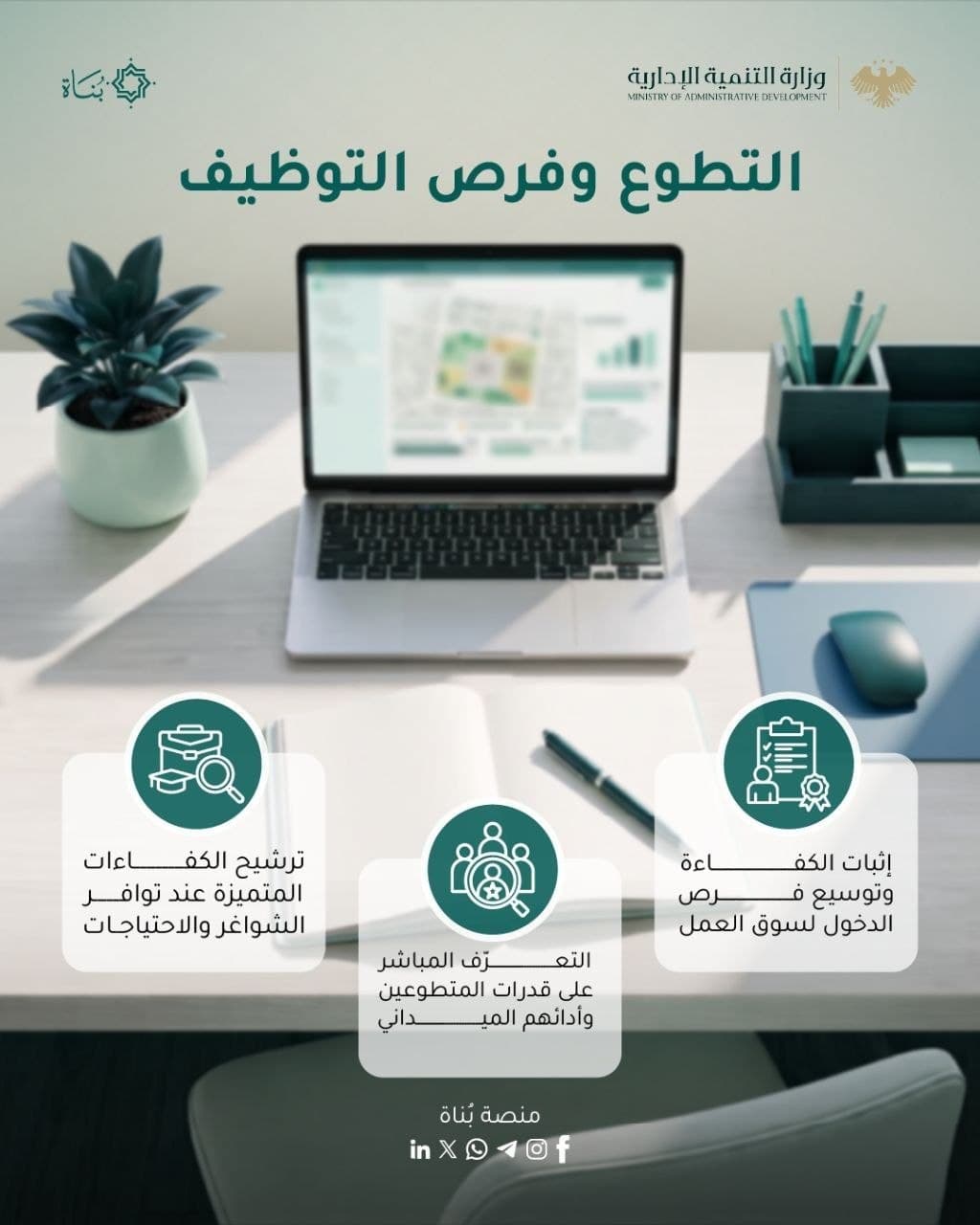منصة «بُناة».. خبرة عملية للشباب وكفاءات واعدة للمؤسسات العامة