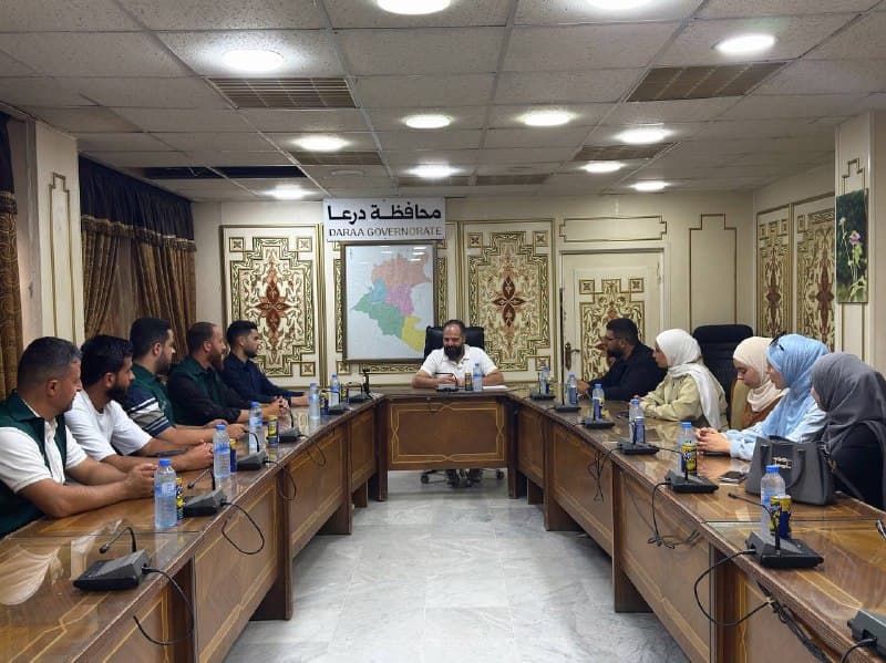 مديرية التنمية الإدارية في درعا تكرّم المتطوعين المشاركين في مشروع قياس رضا المواطن وتقف على تجربتهم الميدانية